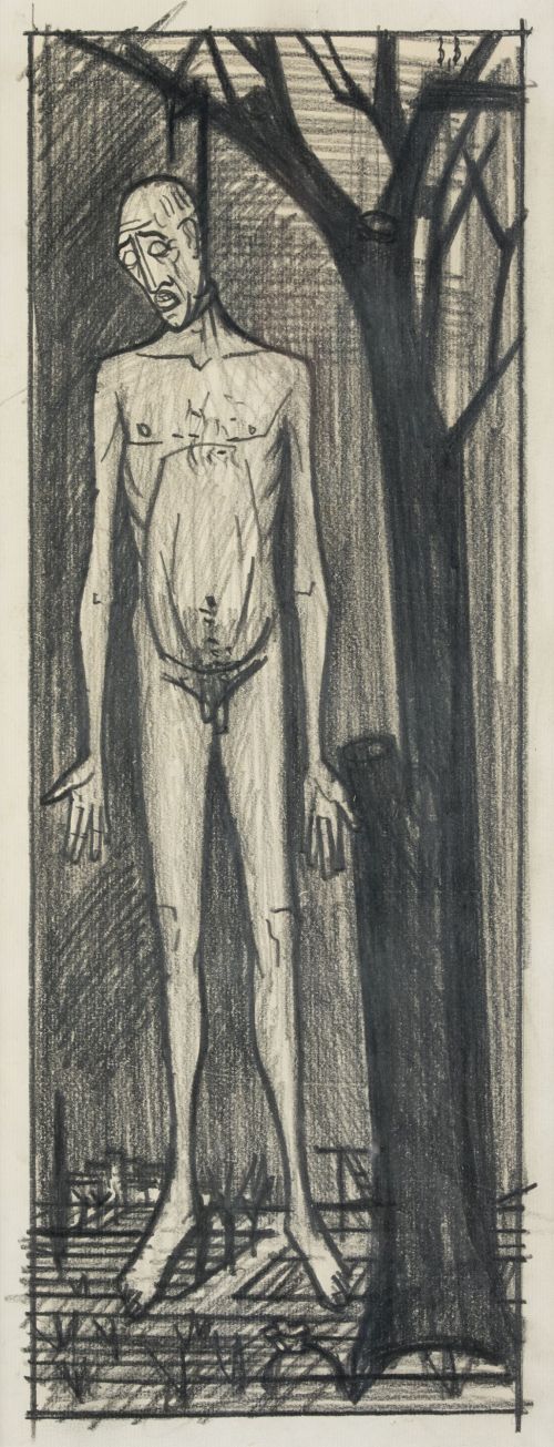 BERNARD BUFFET, "La passion du Christ, homme nu pendu", 195