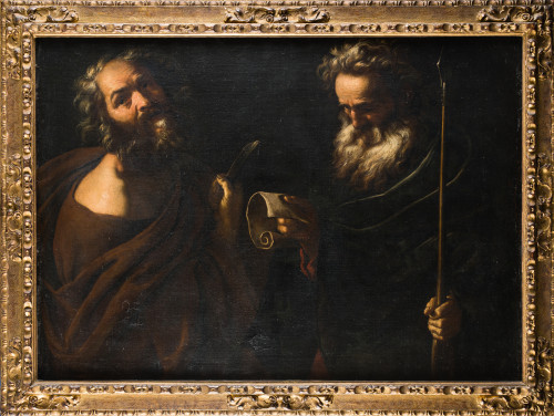 NICCOLÓ TORNIOLI, "San Bartolomé y santo Tomás", Óleo sobre