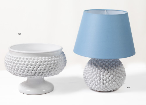 Lámpara de cerámica siciliana esmaltada en forma de piña