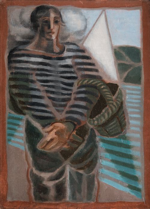 JUAN GRIS, "Le Pecheur", 1924, Óleo sobre lienzo