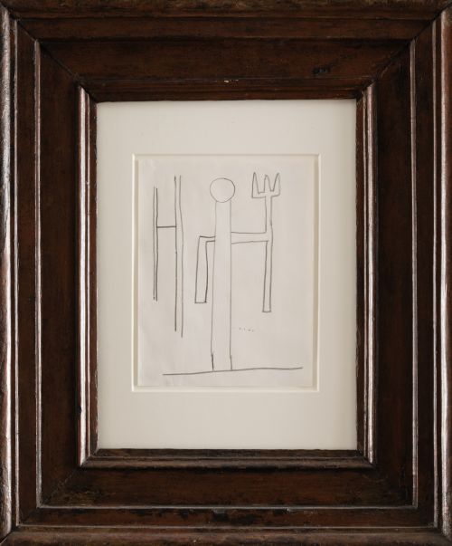 PABLO RUIZ PICASSO, "Etude pour Neptune", 1961, Grafito sob