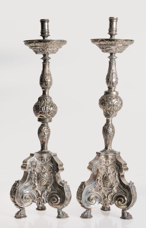 Pareja de hacheros de plata, España