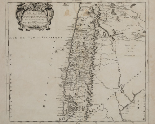 NICOLAS  SANSON, “Le Chili”, 1669 , Grabado