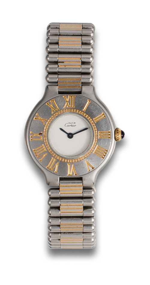 RELOJ DE PULSERA MUST CARTIER EN ACERO Y ORO AMARILLO