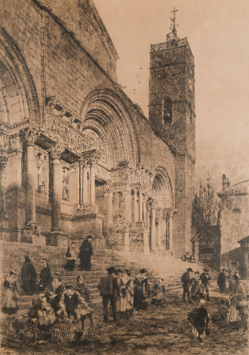 AXEL HERMAN HAIG, "La Basílica de San Gilles, Arles", Graba