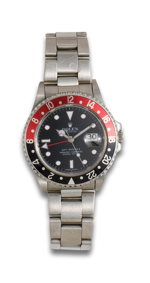 RELOJ DE PULSERA ROLEX GMT MASTER II, EN ACERO