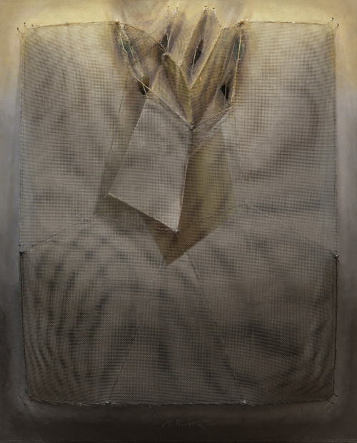 MANUEL RIVERA HERNÁNDEZ, "Espejo herido XIV", 1988, Técnica