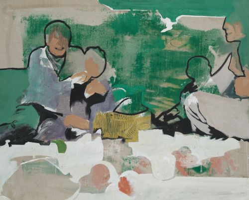 RAFAEL CANOGAR, "The pic-nic", 1966, Óleo sobre lienzo