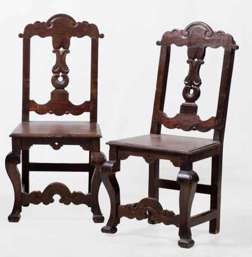 Pareja de sillas populares, España, S. XVIII