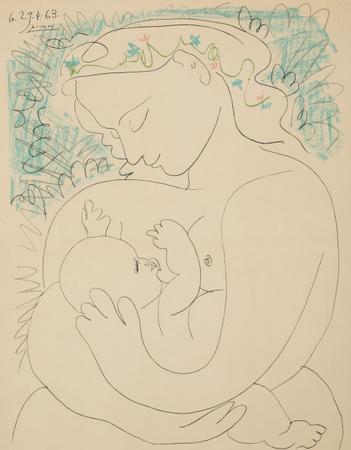 PABLO RUIZ PICASSO (DESPUES), “Maternidad”, Litografía