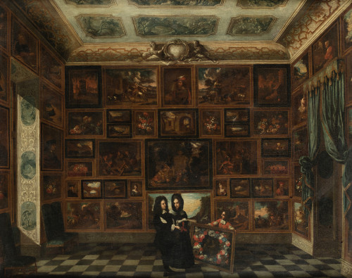ATRIBUIDO A JOHANN MICHAEL BRETSCHNEIDER, "Galería de pintu