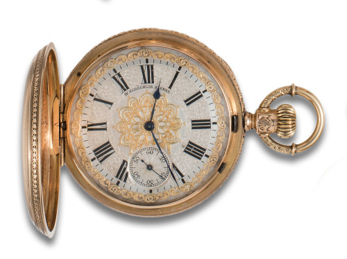 RELOJ DE BOLSILLO SABONETA W. SCHOCHLIN, BIENNE, EN ORO AMA