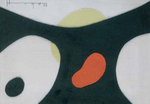 HUGO SERRA HAMILTON, "Composición", 1973, Collage de telas