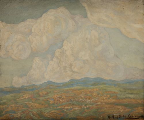 HERMENEGILDO ANGLADA CAMARASA, "Paisaje desde Montserrat",