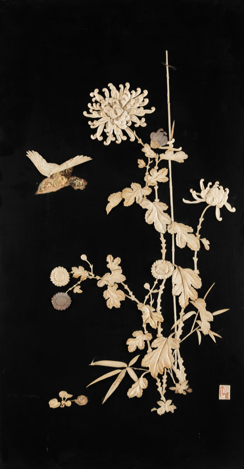 Pair of Shibayama plates from the Meiji period, Japan, late