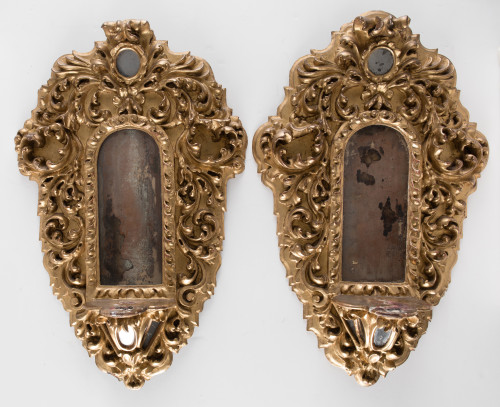 Pair of Philip V cornucopias, Spain, 18th century