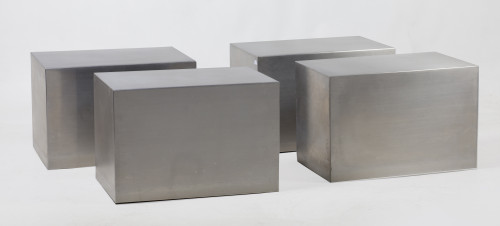 Four steel side tables, Spain, 2nd 1/2 20th century