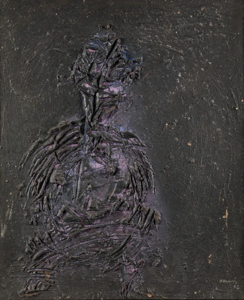 JUAN GENOVÉS CANDEL, "Sin título", 1962, Técnica mixta so
