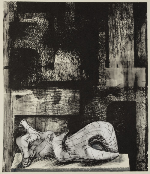 HENRY MOORE, "Sin título", Litografía sobre papel