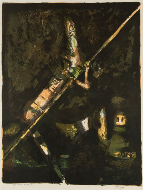 ORLANDO  PELAYO, "Sin título", Litografía sobre papel