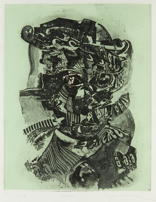 RAFAEL  ÚBEDA PIÑEIRO, "Cabeza", Grabado