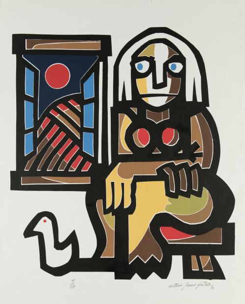 ANTÓN GARCÍA PATIÑO, "Figura", 1972, Serigrafía sobre papel