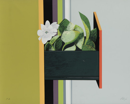 AGUSTÍN CELIS GUTIÉRREZ, "Composición", 1973, Serigrafía so