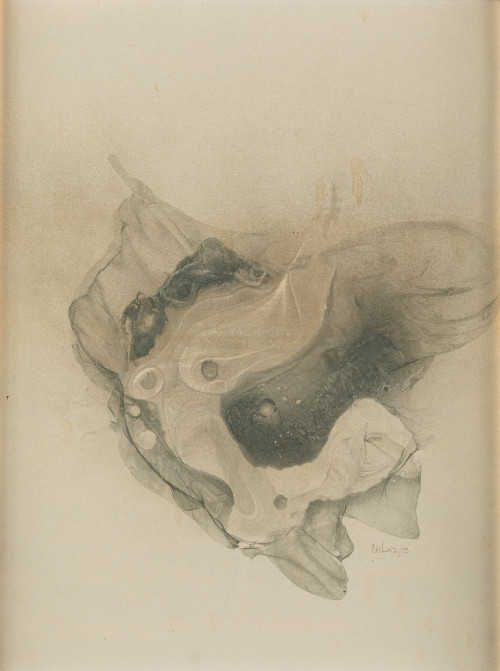 ALFREDO CES LARA, "Sin título", 1975, Técnica mixta sobre c