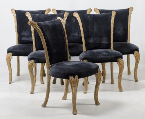 Six Italian chairs, second half of the 20th century