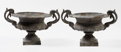Pair of iron cups, France, late 19th century-early 20th cen