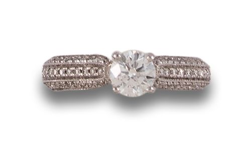 DIAMOND SOLITAIRE RING, IN WHITE GOLD