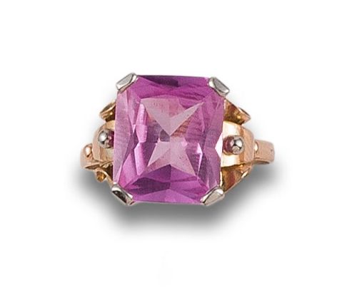 SORTIJA, ESTILO CHEVALIER, AÑOS 40, DE ROSA DE FRANCIA Y OR