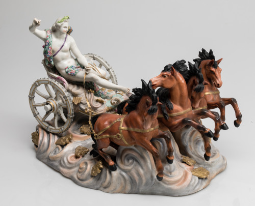 Meissen German porcelain group 19th century.