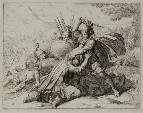 BARTOLOMEO PINELLI, "La Eneida de Virgilio", Pareja de agua