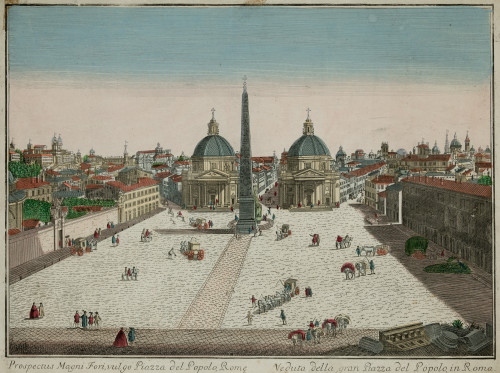 GIAMBATISTA REMONDINI, "Vista óptica de la Piazza del Popol