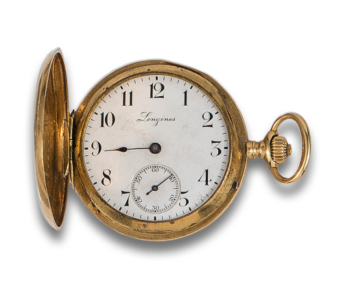 RELOJ DE BOLSILLO SABONETA DE DAMA LONGINES, EN ORO AMARILL