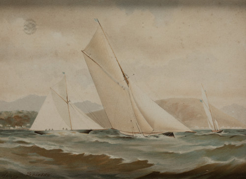 HENRY SHIELDS (DESPUÉS), "Famous clyde Yachts", 1880-7, 4 c