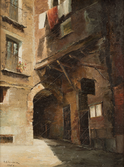 PEDRO JOSE IBAÑEZ OLIVAS Teruel (1935) "Corner with alley",