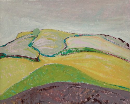 MANUEL  MARTOS, "Siembra y quemados", Óleo sobre lienzo