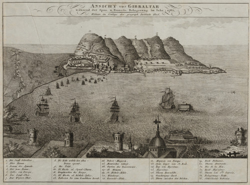 THEOPHIL FRIEDRICH EHRMANN, "Vista de Gibraltar durante el