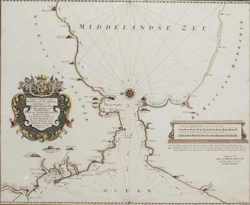 HENDRIK LYNSLAGER, "Carta náutica del Estrecho de Gibraltar