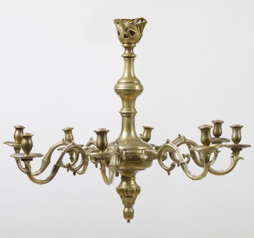 Lámpara de bronce dorado siguiendo modelos del S. XVII, Esp