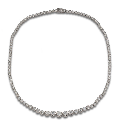 RIVIERE DIAMOND CHOKER, IN WHITE GOLD