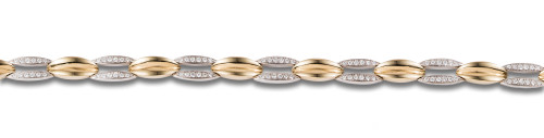 PULSERA PERODRI DE DIAMANTES, EN ORO BLANCO Y AMARILLO
