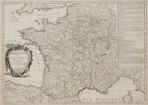 JEAN JANVIER, JEAN JANVIER (act. 1746 / 1776) "Map of Franc