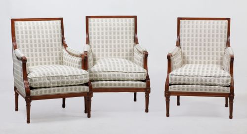 Pair of Louis XVI style armchairs, France, 20th century