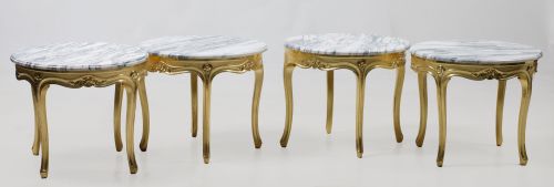 Pair of Louis XV style nightstands, France, 20th century