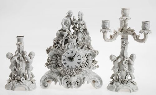 Clock and candlestick fittings, Spain, 20th century