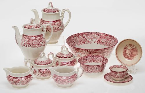 Juego de merienda de loza de La Cartuja, Pickman, España, S