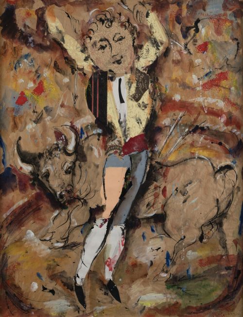 ERNEST SALVADO OLIVERAS, "Banderillero con el toro", Técnic